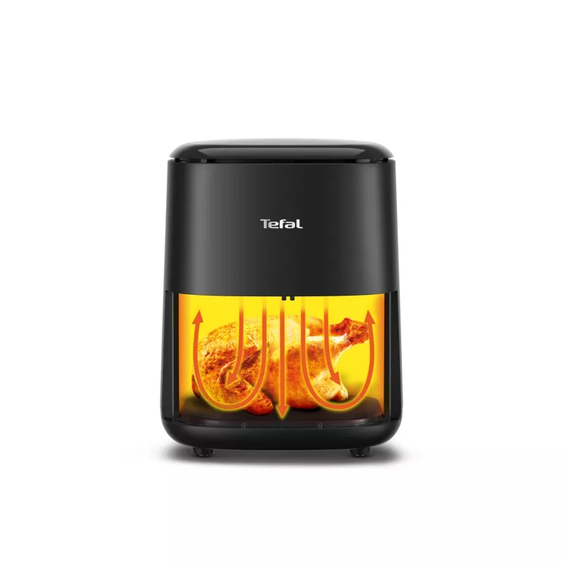 Karstā gaisa cepeškrāsns Tefal Easy Fry EY145810 — 3 L ietilpība, 1300 W, skārienvadība, LCD displejs, melna
