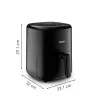 Karstā gaisa cepeškrāsns Tefal Easy Fry EY145810 — 3 L ietilpība, 1300 W, skārienvadība, LCD displejs, melna