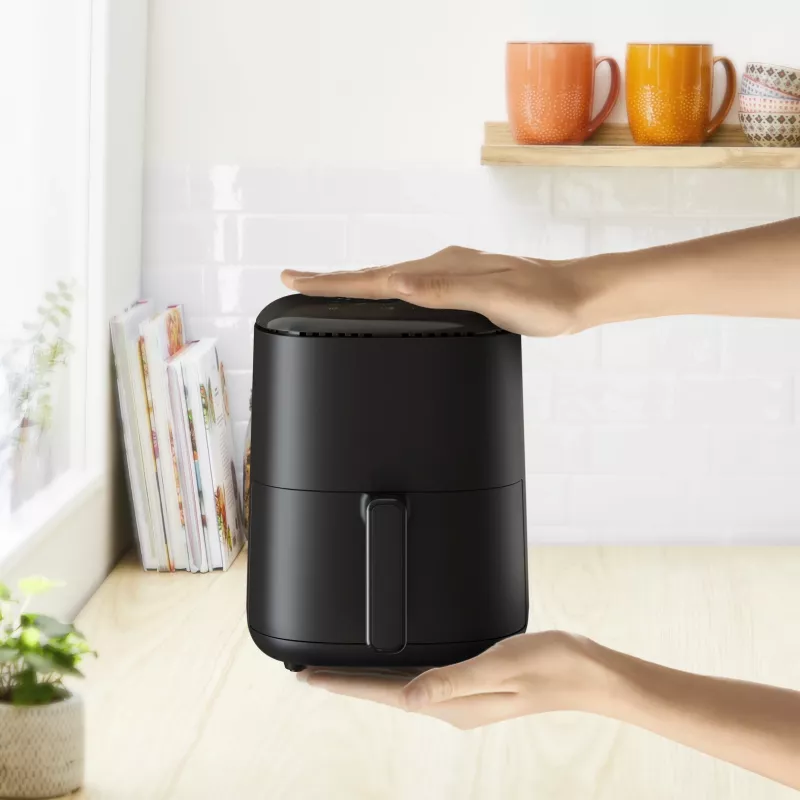 Karstā gaisa cepeškrāsns Tefal Easy Fry EY145810 — 3 L ietilpība, 1300 W, skārienvadība, LCD displejs, melna