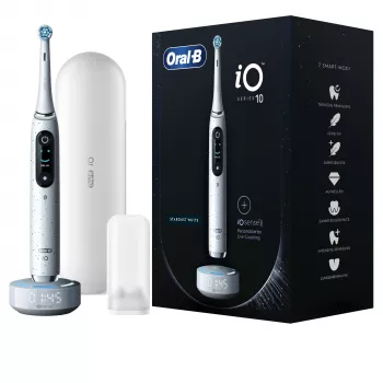 Oral-B iO Series 10 pieaugušo rotējoši-oscilējošā zobu suka balta