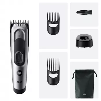 Braun HC7590 matu griezējs/trimmeris melns, sudraba 17 niķeļa-metāla hidrīda (NiMH)