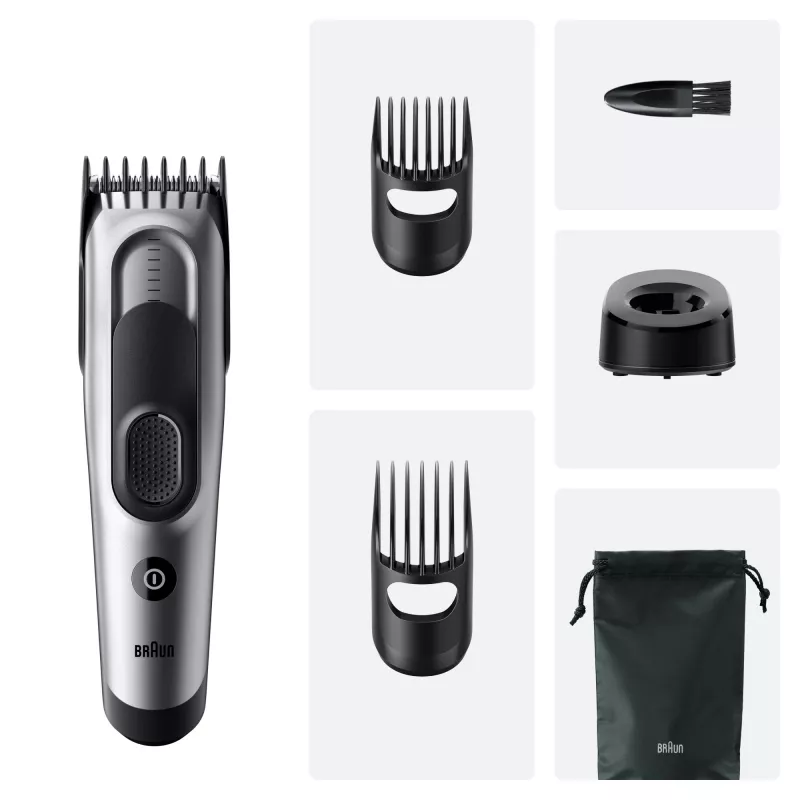 Braun HC7590 matu griezējs/trimmeris melns, sudraba 17 niķeļa-metāla hidrīda (NiMH)