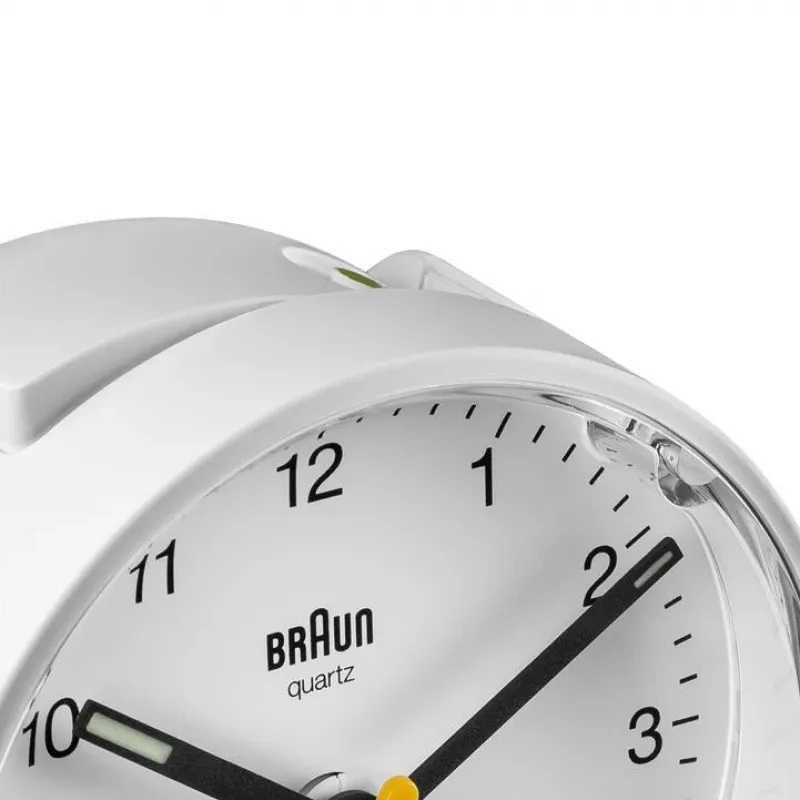 Braun BC01W kvarca modinātājpulkstenis balts