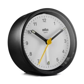 Braun BC12BW kvarca modinātājpulkstenis melns, balts