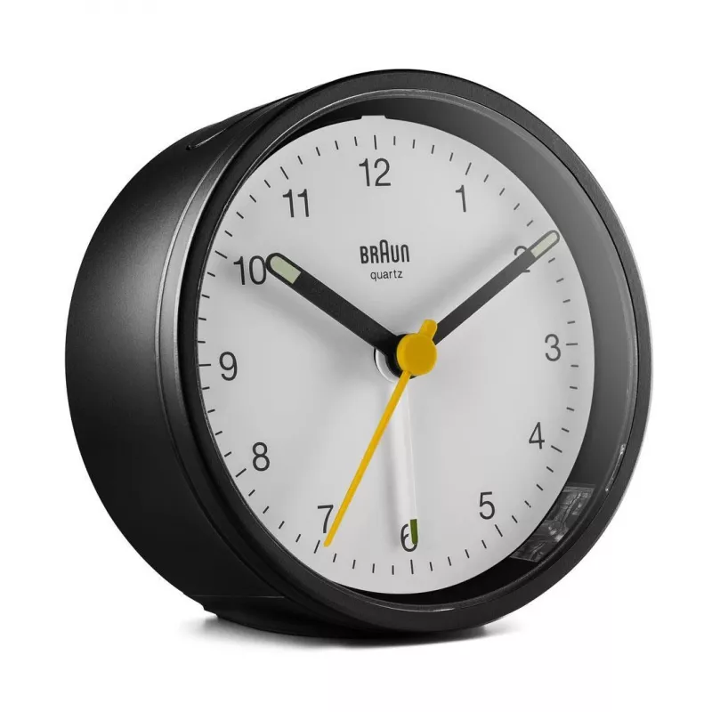 Braun BC12BW kvarca modinātājpulkstenis melns, balts