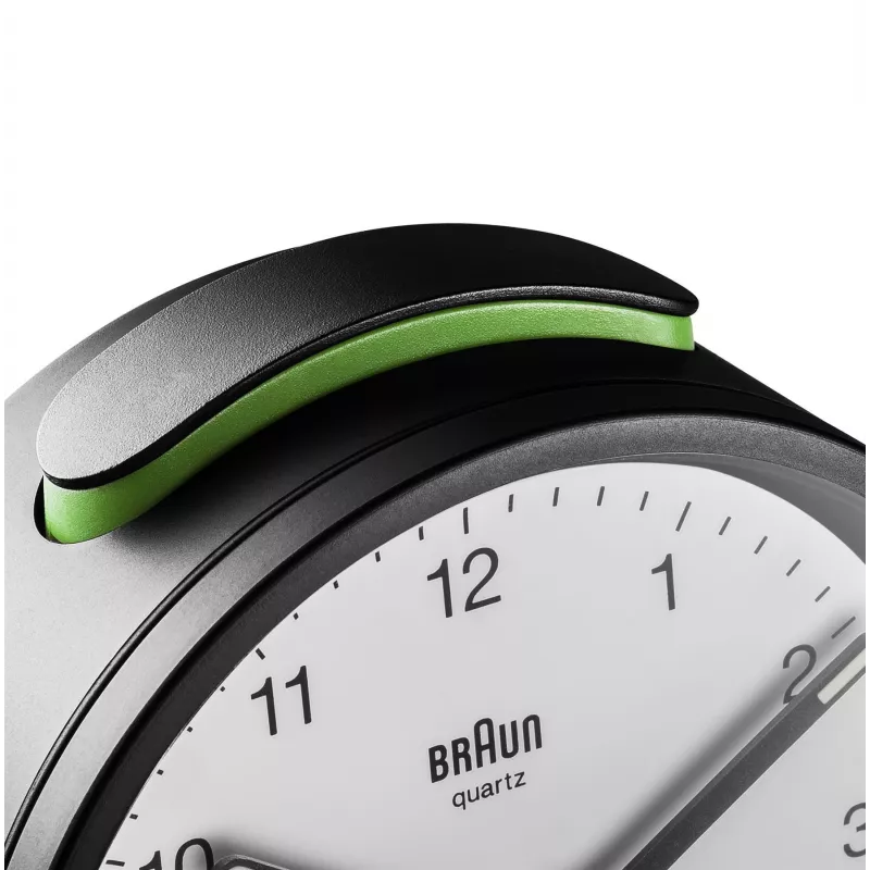 Braun BC12BW kvarca modinātājpulkstenis melns, balts