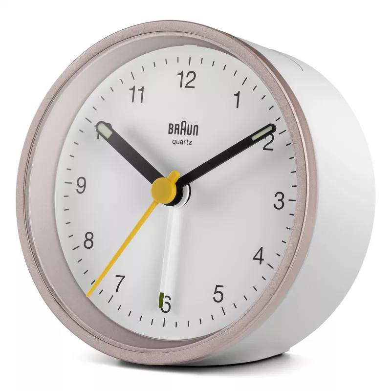 Braun BC12 kvarca modinātājs rozā, balts
