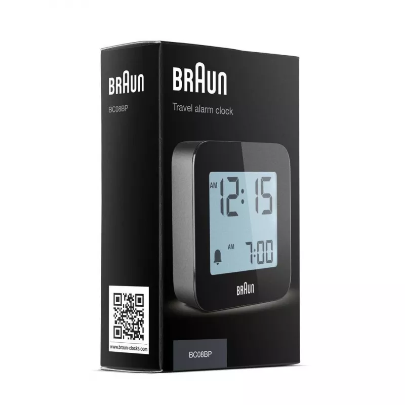 Braun BC08 Digitalais modinātājs Melns