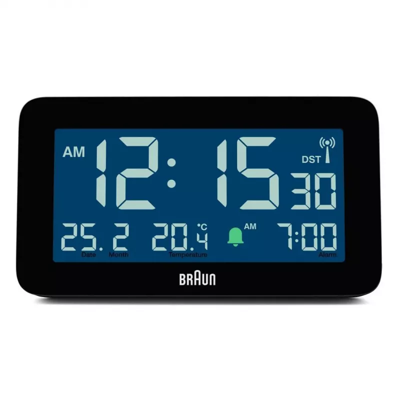 Braun BC10 digitālais modinātājpulkstenis melns