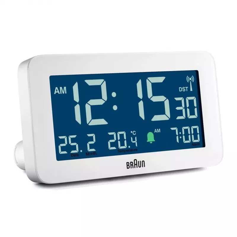Digitālais modinātājs Braun BC10 balts LCD fona apgaismojums