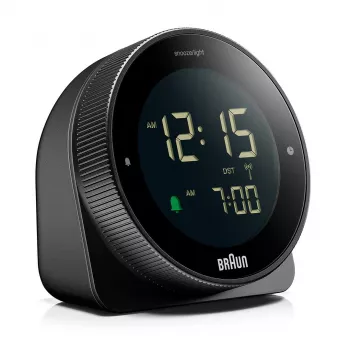 BRAUN BC 24 B DCF melns — radiovadāms modinātājpulkstenis ar digitālo displeju