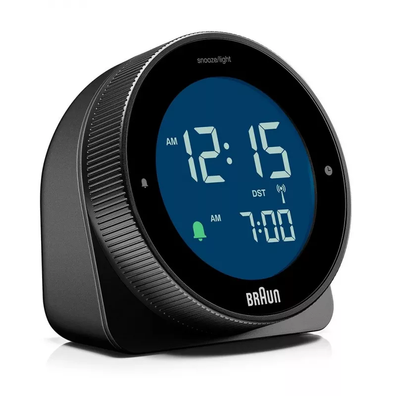 BRAUN BC 24 B DCF melns — radiovadāms modinātājpulkstenis ar digitālo displeju
