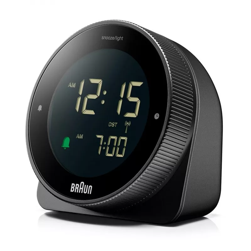 BRAUN BC 24 B DCF melns — radiovadāms modinātājpulkstenis ar digitālo displeju