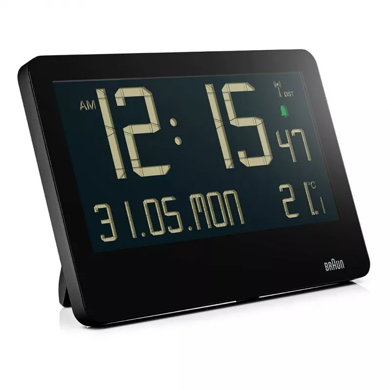 Braun BC14B-DCF sienas/galda pulkstenis Radio vadāms pulkstenis Taisnstūra Melns