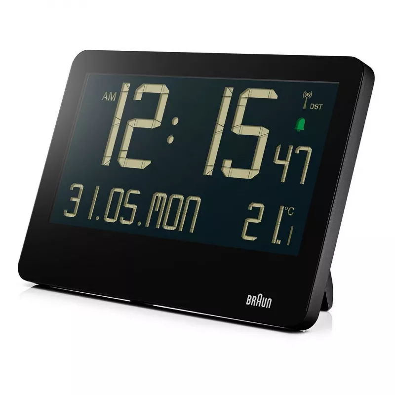 Braun BC14B-DCF sienas/galda pulkstenis Radio vadāms pulkstenis Taisnstūra Melns