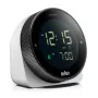 Braun BC24W-DCF sienas/galda pulkstenis Radiovadāms pulkstenis Taisnstūrveida Melns, Balts