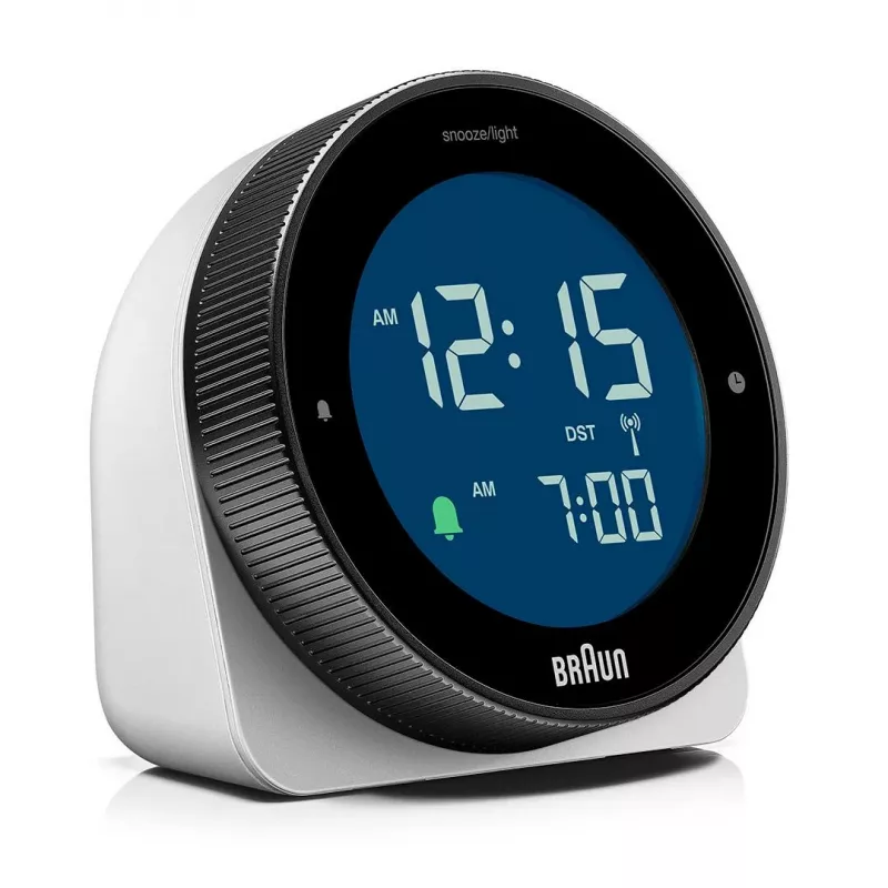 Braun BC24W-DCF sienas/galda pulkstenis Radiovadāms pulkstenis Taisnstūrveida Melns, Balts