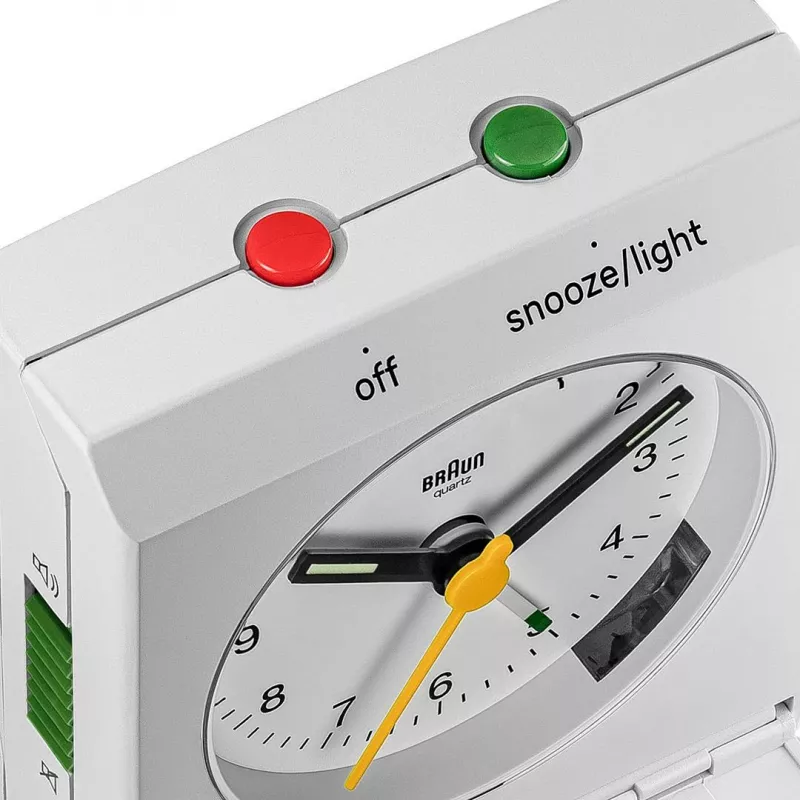 Braun BC05W sienas/galda pulkstenis, analogs, taisnstūrveida, balts