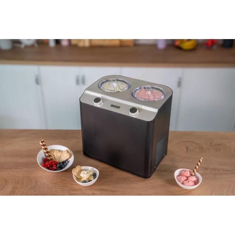 Unold Doppio kompresora saldējuma automāts 2,4 L 250 W melns, satīna tērauda