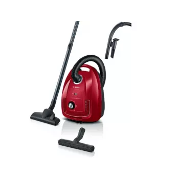 Bosch Serie 4 BGD38RD1H putekļsūcējs ar tvertni, 600 W, 4 L putekļu maisiņš, sausā tīrīšana, sarkans