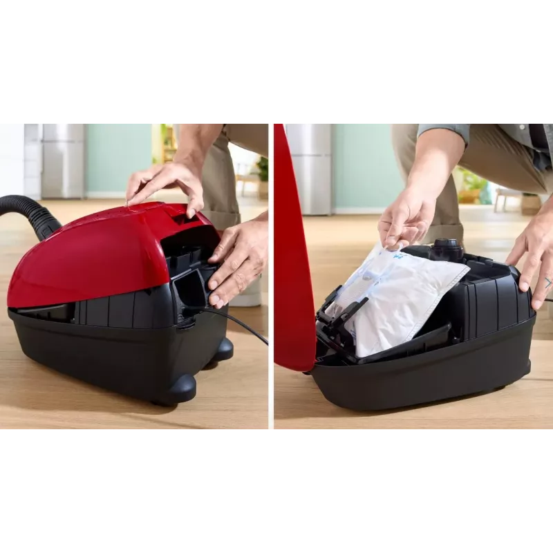 Bosch Serie 4 BGD38RD1H putekļsūcējs ar tvertni, 600 W, 4 L putekļu maisiņš, sausā tīrīšana, sarkans