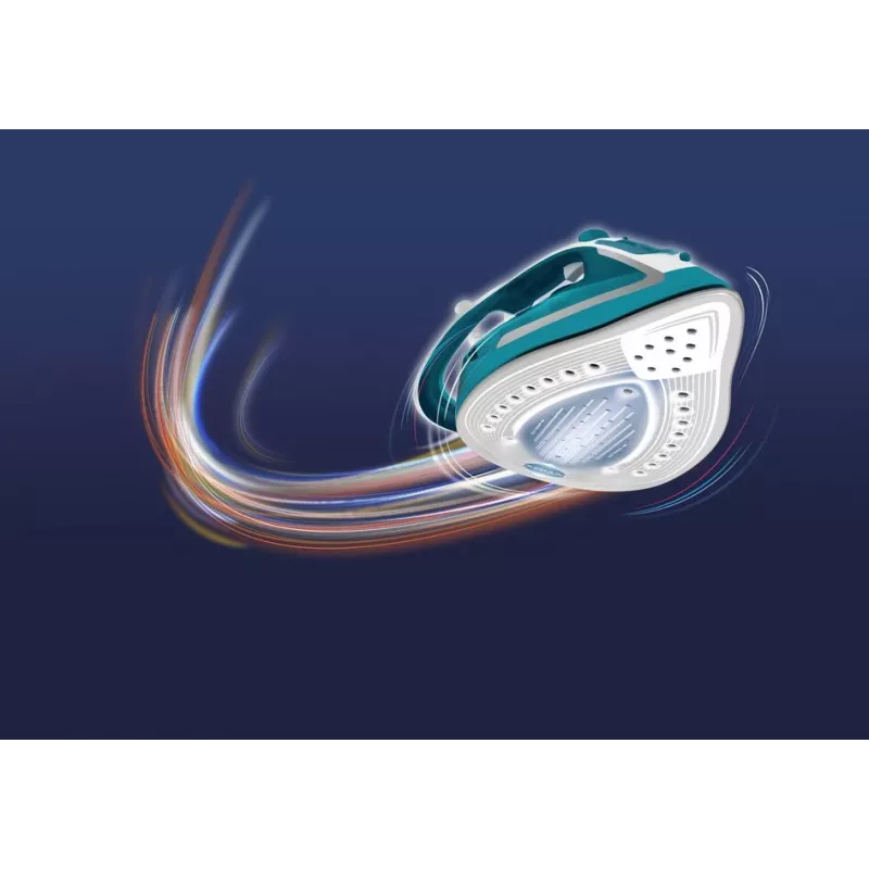 Tefal EasyGliss Plus FV5737 sausā un tvaika gludeklis Durilium zole 2500 W tirkīzzila, balta