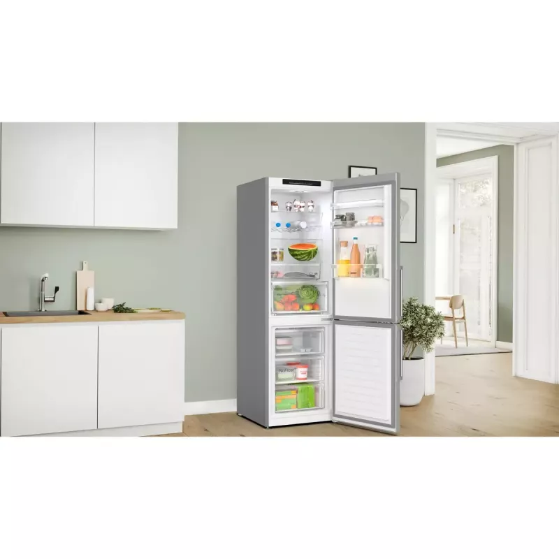 Bosch Serie 4 KGN36VICT ledusskapis-salddētava Brīvi stāvošs 321 L Nerūsējošais tērauds