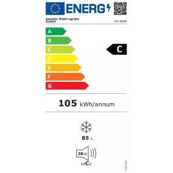 Severin GS 8865 vertikālā saldētava 85 L