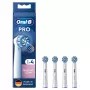 Zobu birstes galviņas Oral-B Sensitive Clean 4 gab. Baltas