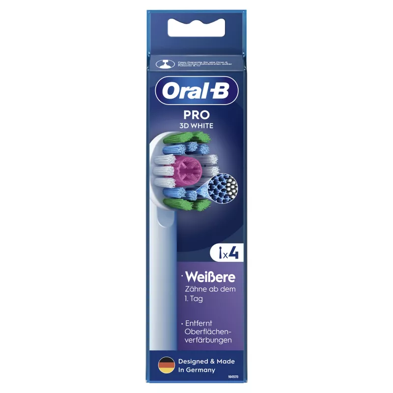 Zobu birstes uzgaļi Oral-B 860960 4 iepakojumā, balti rezerves uzgaļi