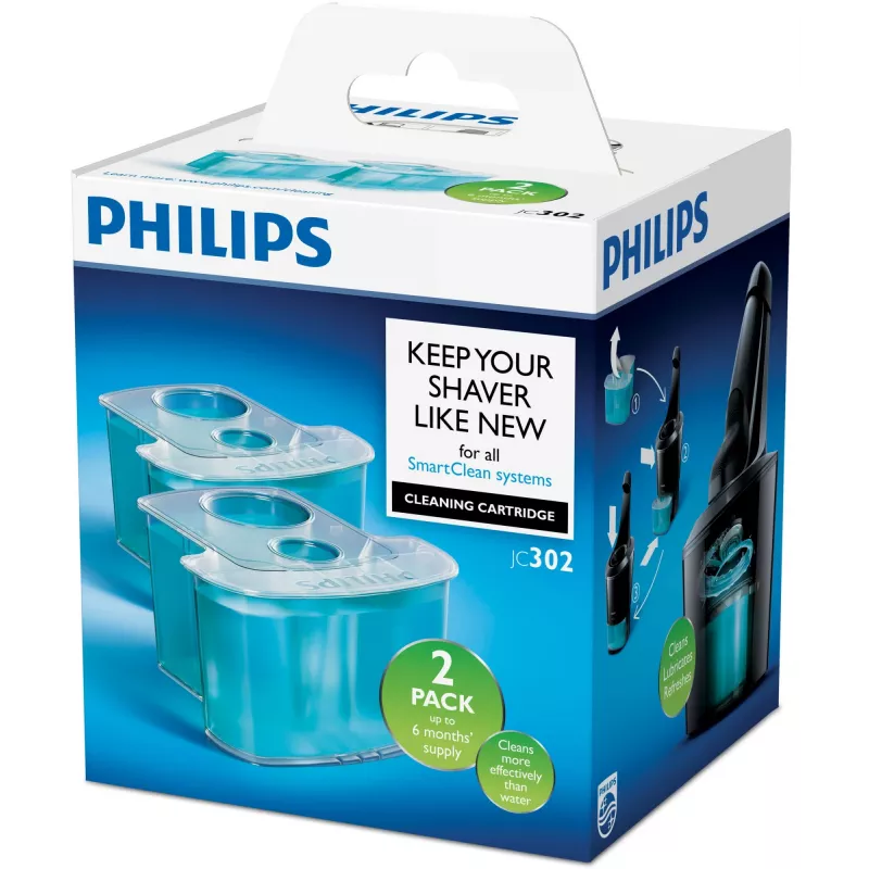 Tīrīšanas kārtridžs Philips JC302/50 2-gab. iepakojumā ar dubulto filtru sistēmu