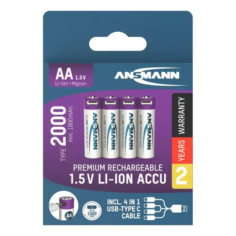 Uzlādējamā baterija Ansmann 1312-0036 AA Litija-jonu