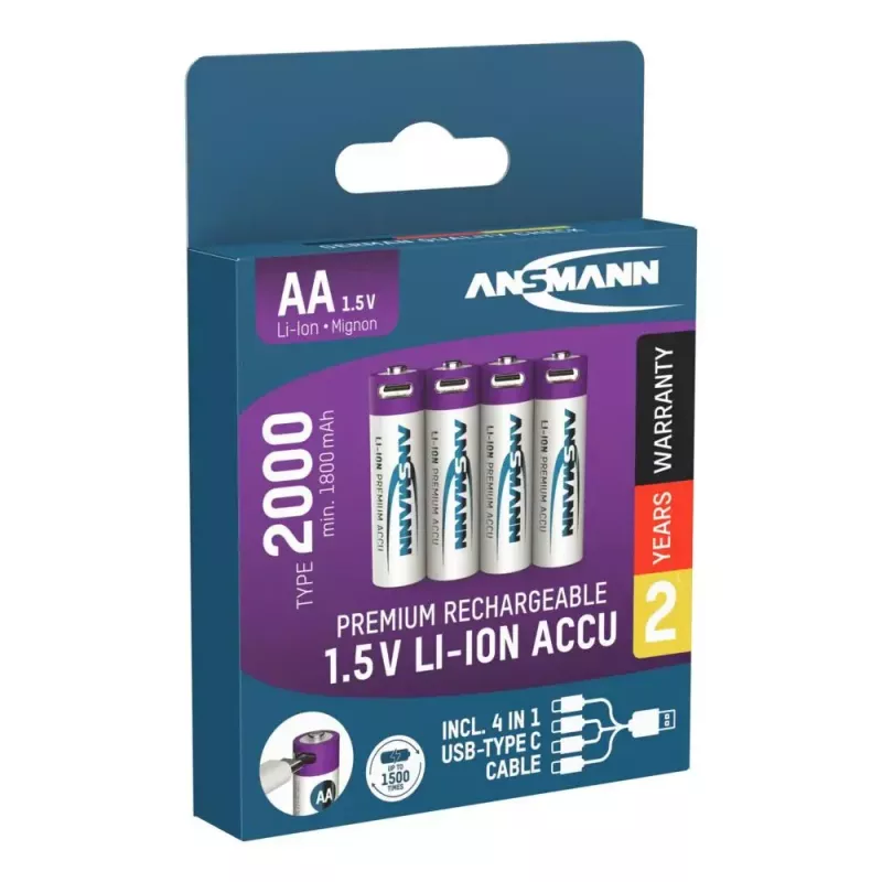 Uzlādējamā baterija Ansmann 1312-0036 AA Litija-jonu