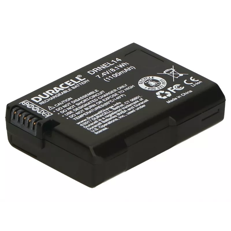 Duracell kameras akumulators - aizstāj Nikon EN-EL14 akumulatoru, 1100 mAh, 7.4 V, litija jonu (Li-Ion)
