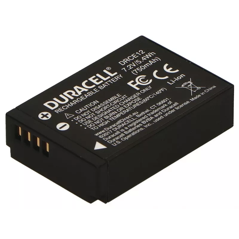 Duracell kameras akumulators – aizstāj Canon LP-E12 akumulatoru, 750 mAh, 7,2 V, litija jonu (Li-Ion)