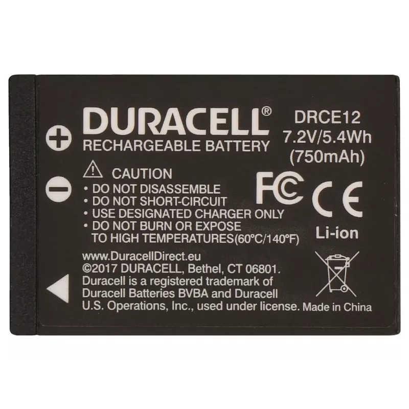 Duracell kameras akumulators – aizstāj Canon LP-E12 akumulatoru, 750 mAh, 7,2 V, litija jonu (Li-Ion)