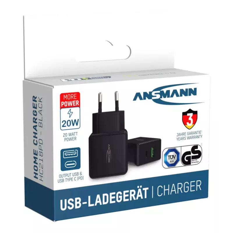 Iekštelpu lādētājs Ansmann HC218PD Universal melns