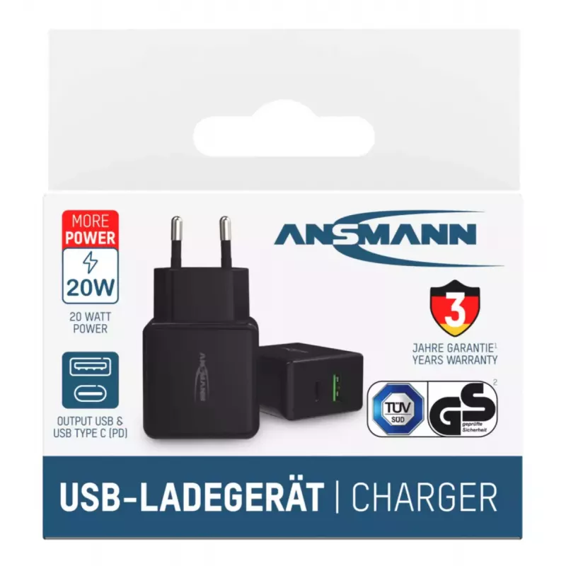 Iekštelpu lādētājs Ansmann HC218PD Universal melns