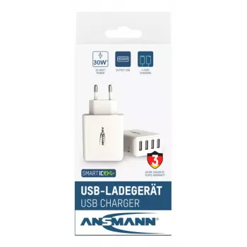 Lādētājs Ansmann HC430 Universal balts maiņstrāvas iekštelpām