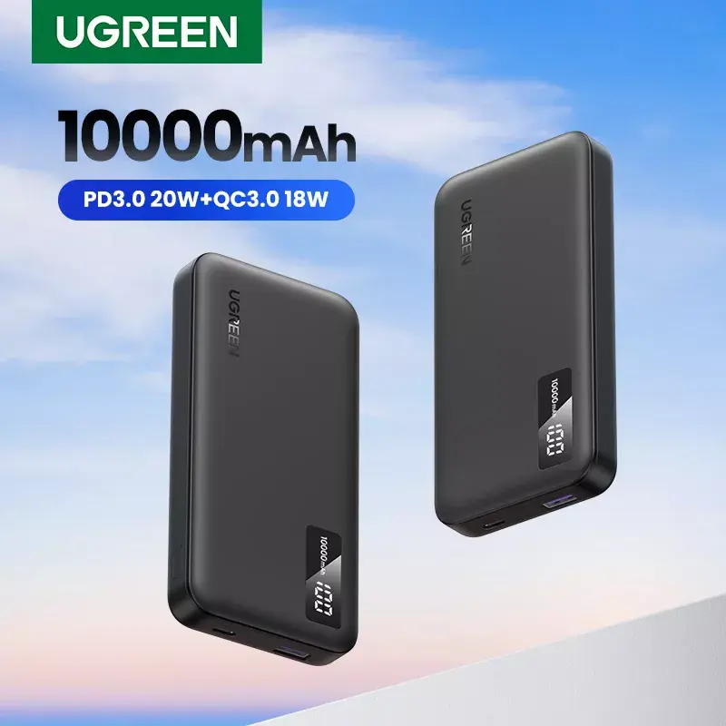 Ugreen 25742 ārējais akumulators Lithium-Ion (Li-Ion) 10000 mAh Melns