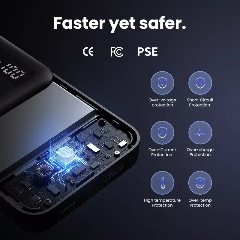 Ugreen 25742 ārējais akumulators Lithium-Ion (Li-Ion) 10000 mAh Melns