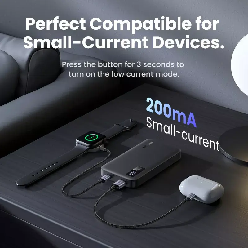 Ugreen 25742 ārējais akumulators Lithium-Ion (Li-Ion) 10000 mAh Melns