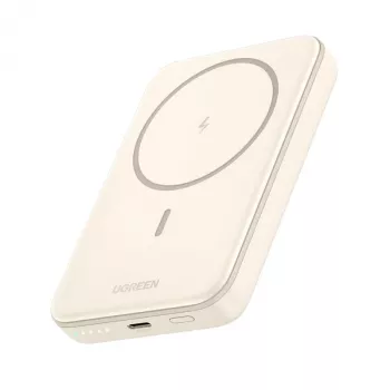 Ugreen 25208 ārējais akumulators 10000 mAh Bezvadu uzlāde Bēšs