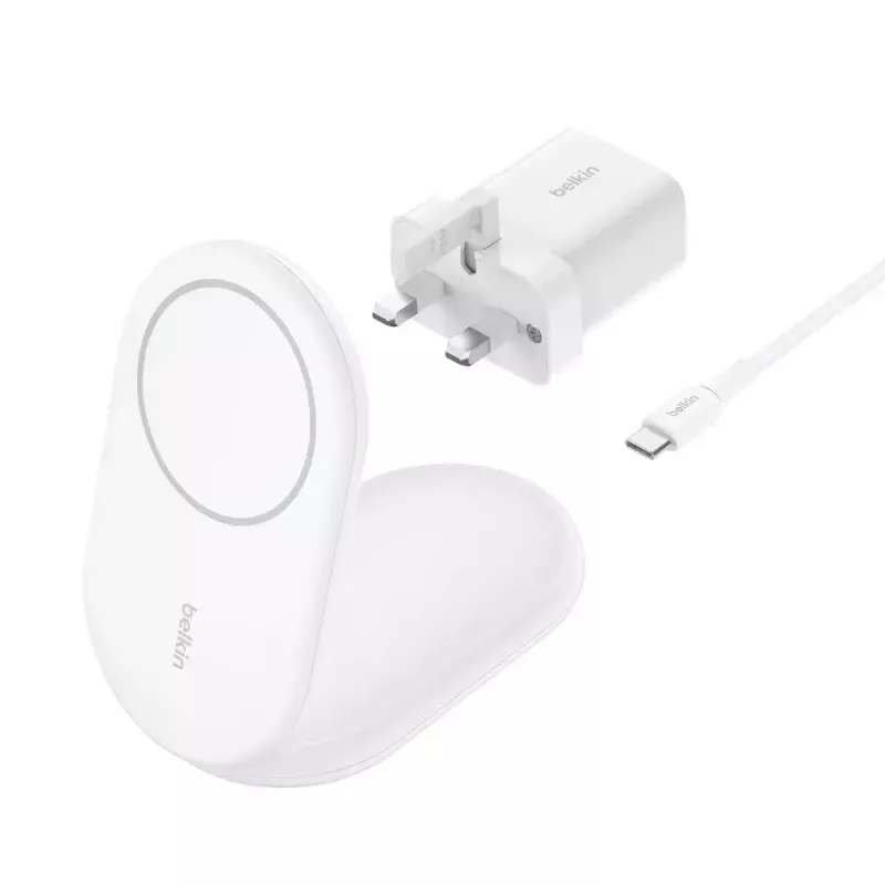 Bezvadu lādētājs Belkin BoostCharge WIB007VFWH USB ātrā uzlāde iekštelpām