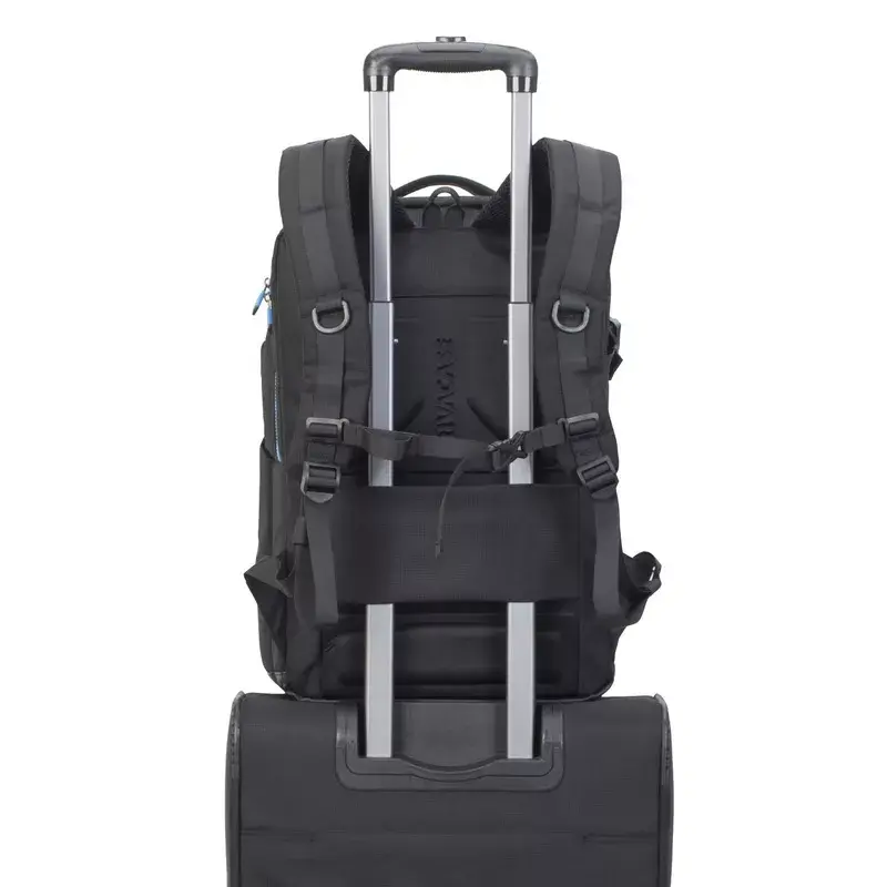 Mugursomas futrālis Rivacase 7860 portatīvajiem datoriem līdz 43,9 cm (17,3 collas), poliesters, melns/zils