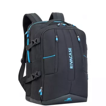 Mugursomas futrālis Rivacase 7860 portatīvajiem datoriem līdz 43,9 cm (17,3 collas), poliesters, melns/zils
