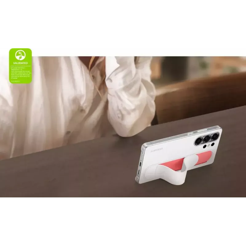 Cover Samsung Galaxy S25 Ultra Monochromatic balta with Stand