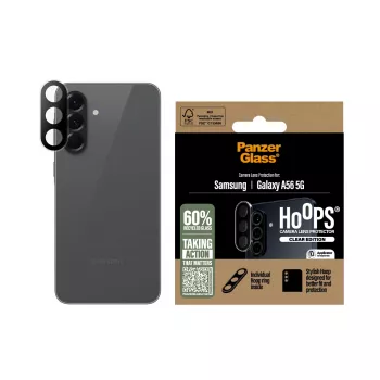 PanzerGlass Hoops caurspīdīgs kameras lēcu aizsargs Samsung Galaxy A56 5G pret skrāpējumiem un triecieniem