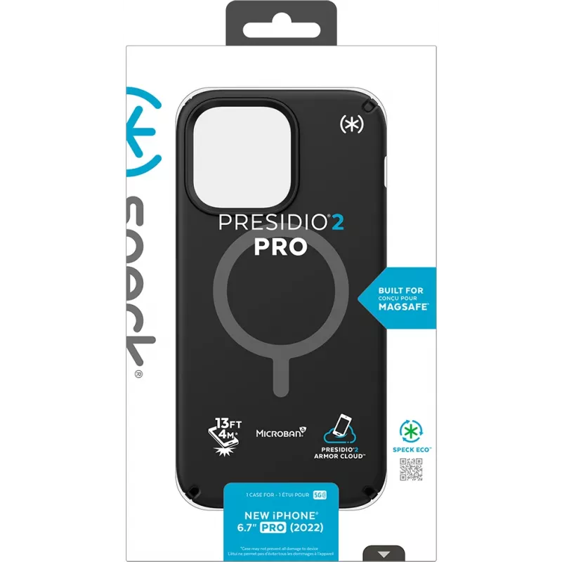 Speck Presidio2 Pro + MS Apple iPhone 14 Pro Max Melns - ar Microban uzmavu