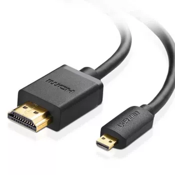 Ugreen 30104 HDMI kabelis 3 m HDMI D tips (Mikro) HDMI A tips (Standarta) Melns